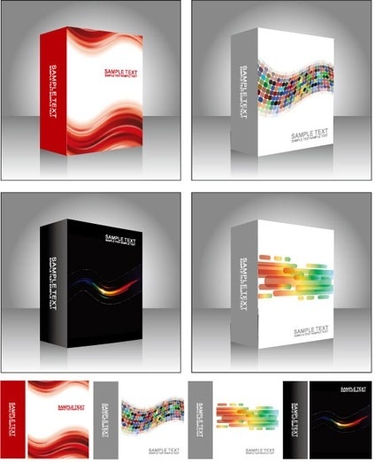 424x522 Free Vector Software Product Packing Templates Free Vector
