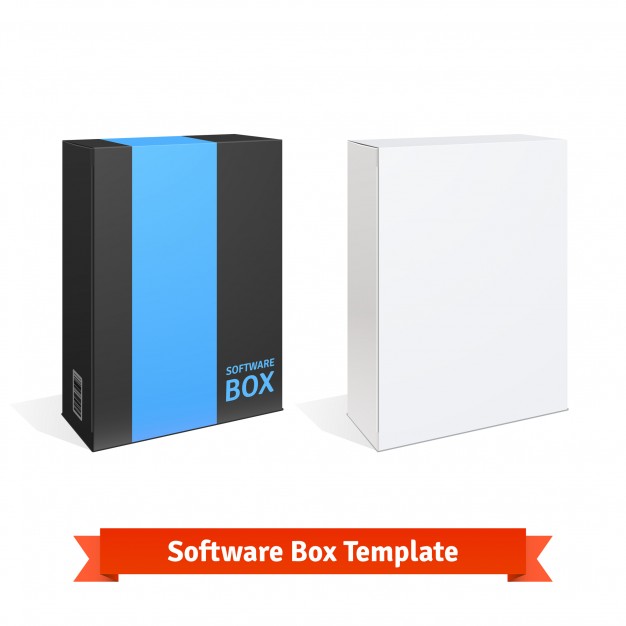 626x626 White Cardboard Software Box Vector Free Download