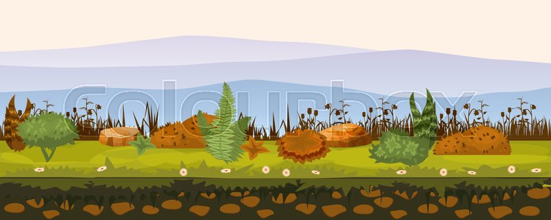800x320 Soil And Land With Different Types Of Stock Vector Colourbox