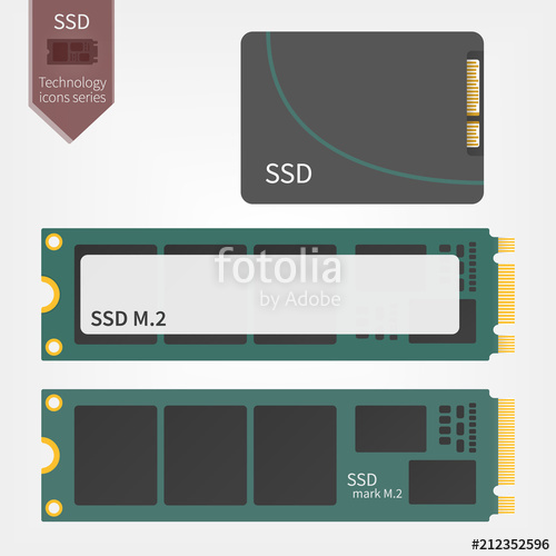 500x500 Solid State Drive In Different Form Factor Stock Image