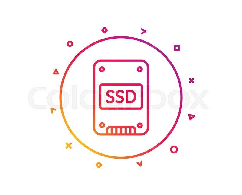 800x647 Ssd Icon Solid State Drive Sign Stock Vector Colourbox