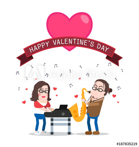 471x500 Musician Couple Playing Love Songs Together