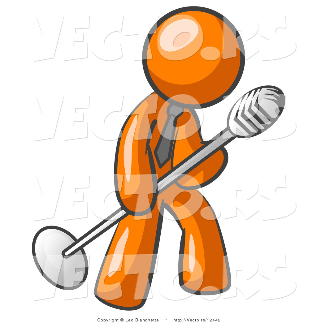 1024x1044 Vector Of Orange Guy In A Tie, Singing Songs On Stage During