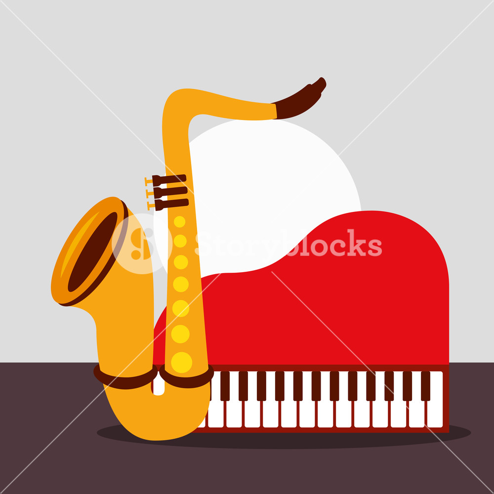 1000x1000 Jazz Festival Instruments Red Piano Saxophone Music Play Songs