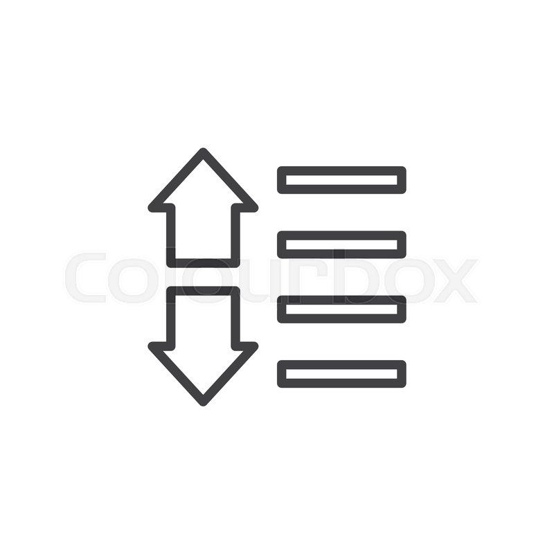 Sort Down And Up Arrows Outline Icon Stock Vector Colourbox 800x800 Sort Down And Up Arrows Outline Icon Stock Vector Colourbox