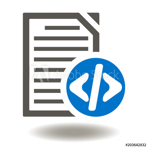 500x500 Code Icon Vector Source Code Web Illustration Coding