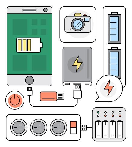 438x490 Power Source Vector Elements