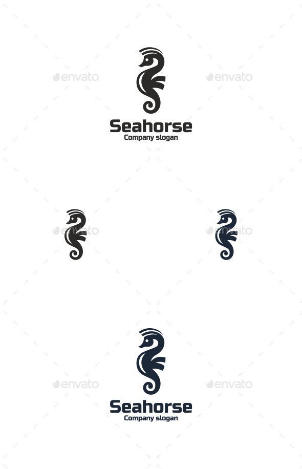 590x916 Seahorse Professional Logo Template For All Creative Business
