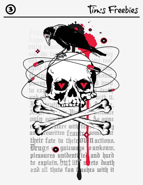 500x647 A Collection Of Free Vector Skulls Designbeep