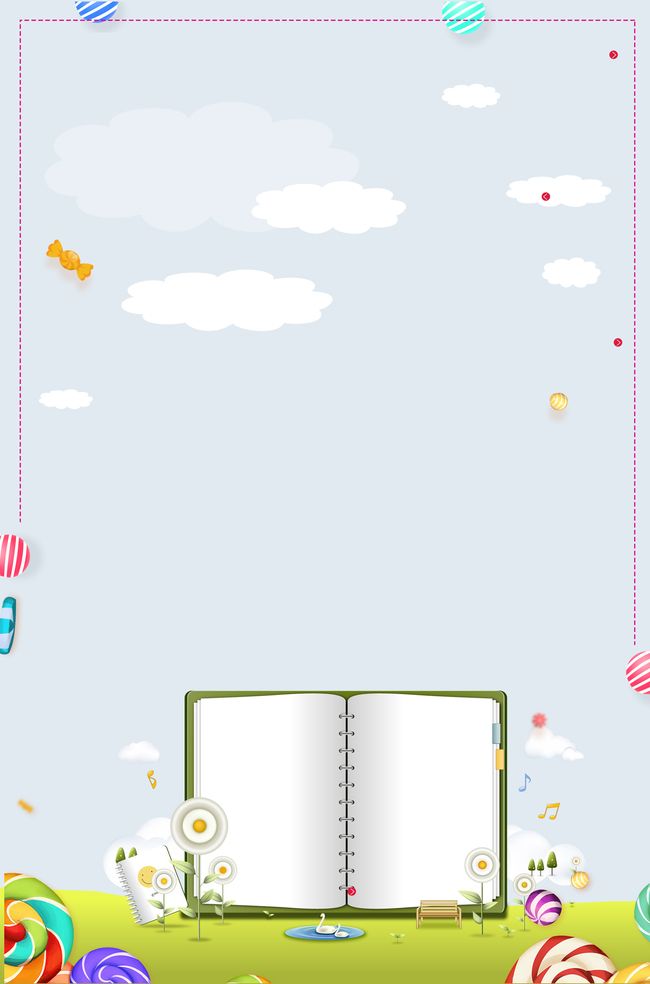 650x984 Download This School Season Cartoon Blue Background Stock Photo