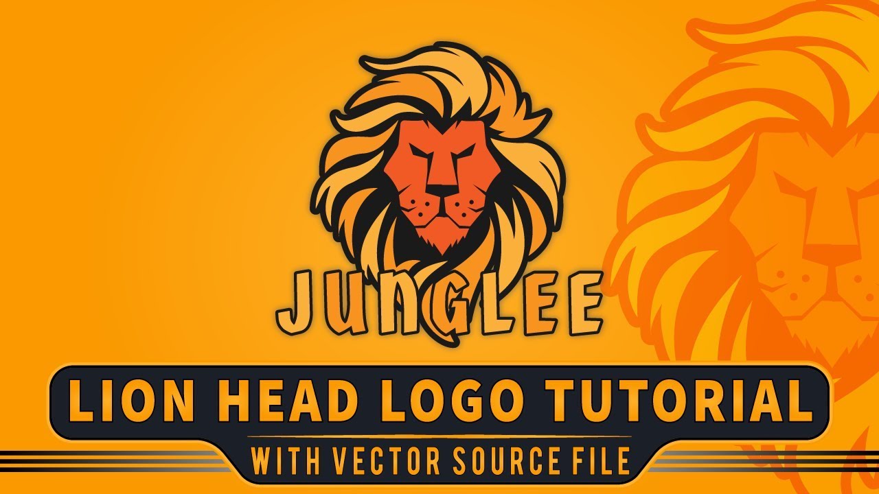 1280x720 Lion Head Logo Design