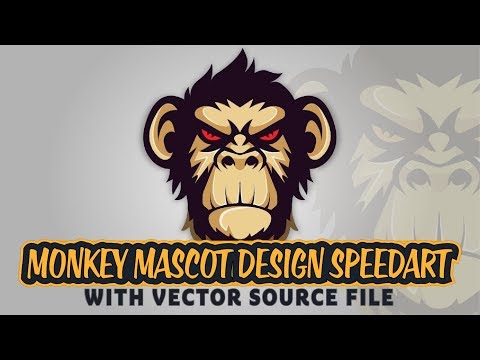 480x360 Monkey Head Logo Design
