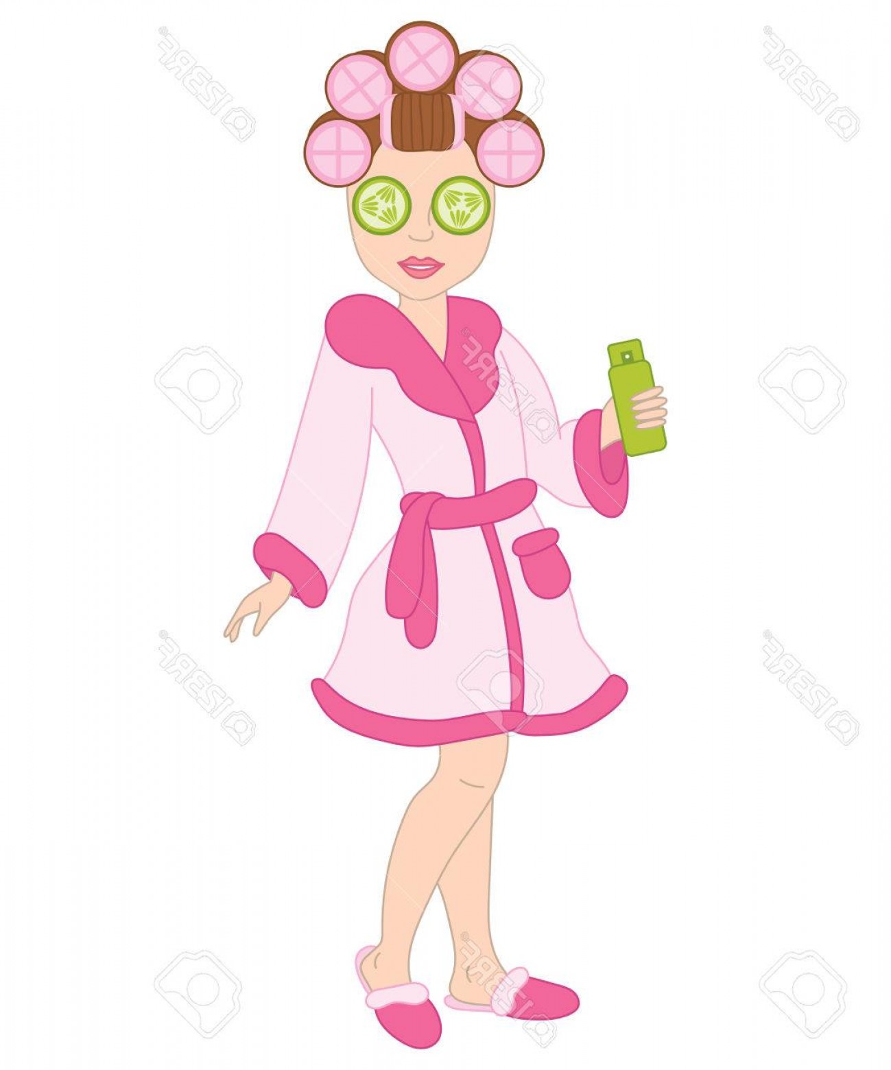 1299x1560 Photostock Vector Vector Spa Girl Doing Face Treatment