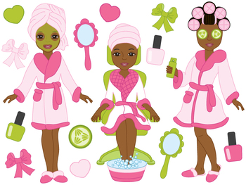 350x263 Spa Girls Clipart