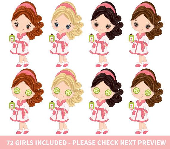 570x499 Little Spa Girls Clipart