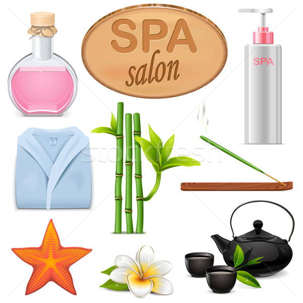 600x600 Vector Spa Icons Set Vector Illustration Dashadima