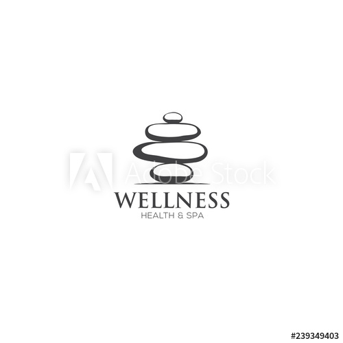 500x500 Vector Spa Logo Template Spa Stones Hand Drawn Illustration