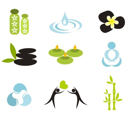 450x409 Vector Spa Icons Royalty Free Vector Graphics