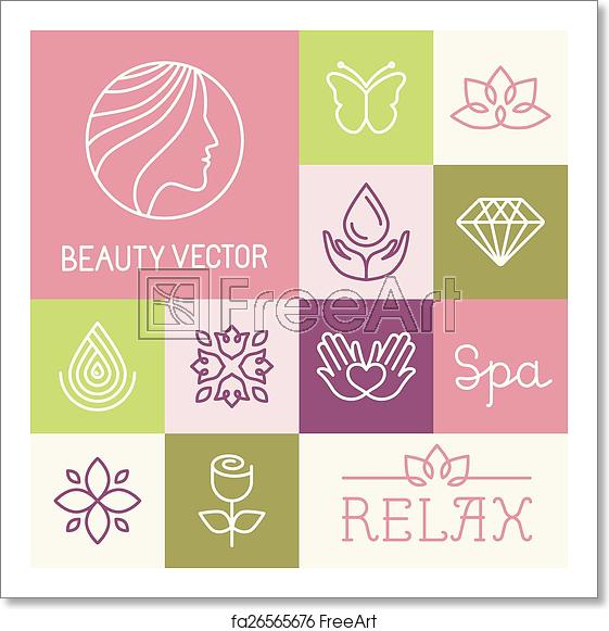 561x581 Free Art Print Of Vector Spa And Cosmetics Logos Vector Spa