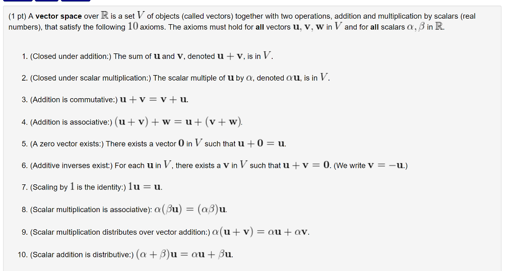 Solved Pt A Vector Space Over Ris A Set V Of Objects 1024x538 Solved Pt A Vector Space Over Ris A Set V Of Objects