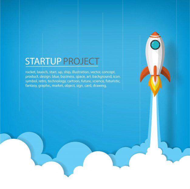 626x624 Space Rocket Launch To The Sky In Startup Concept Of Business
