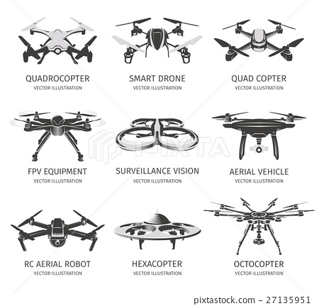 450x432 Isolated Rc Drone Logo Collection On White Uav