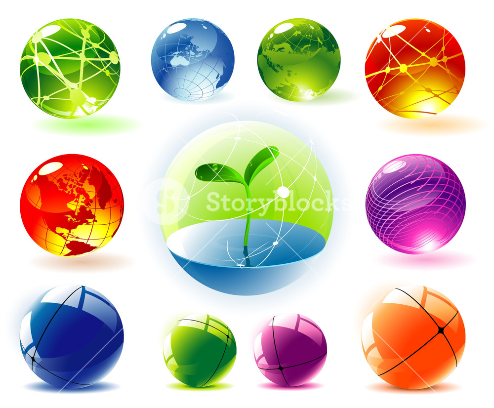 1000x826 Organic Vector Spheres Royalty Free Stock Image