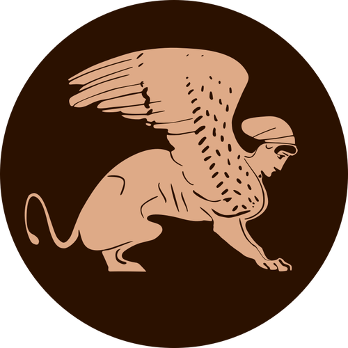 500x500 Greek Sphinx Vector Graphics