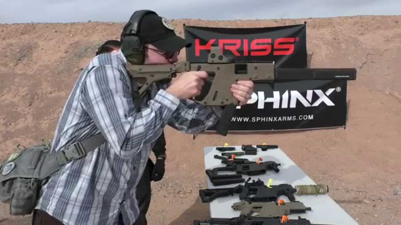 1280x720 Kriss Vector, New Version Sphinx Pistol Shot Show