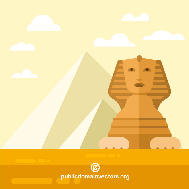 660x660 Sphinx Pyramid Vector Image