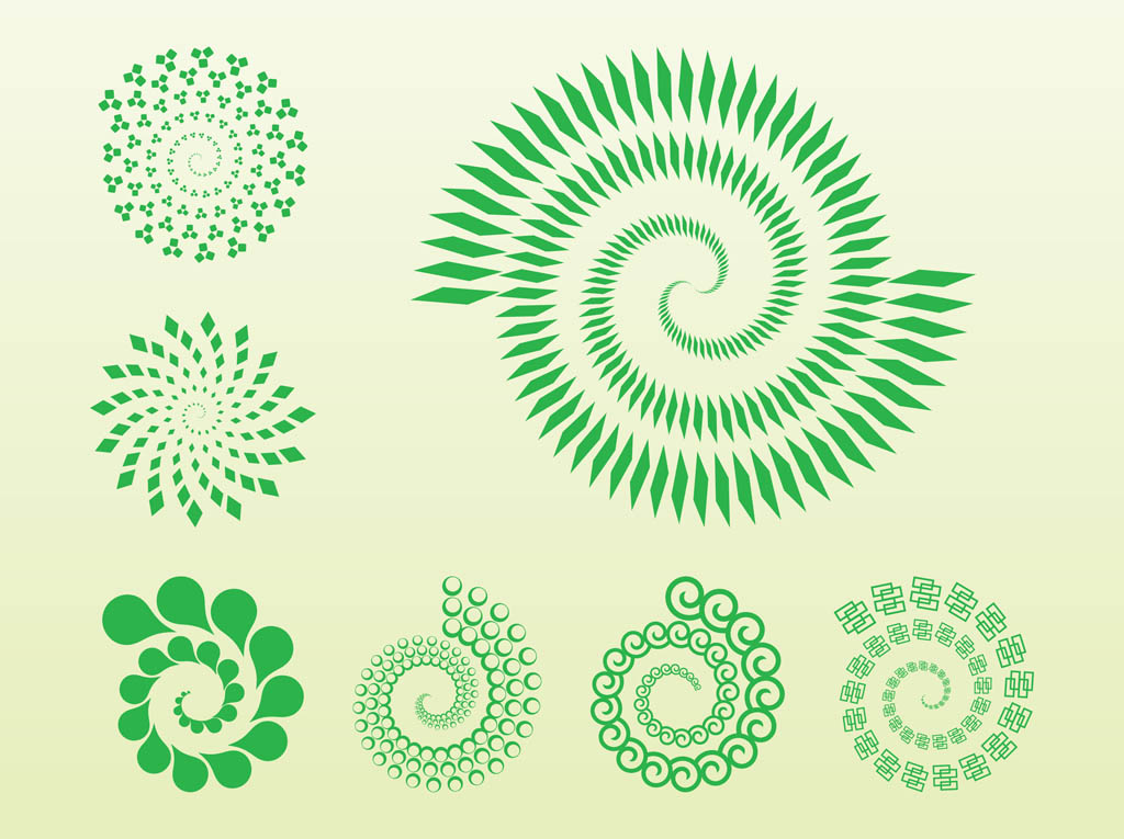 1024x765 Spiral Icons Vector Art Graphics