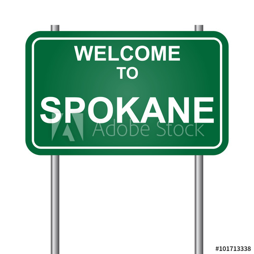 500x500 Welcome To Spokane, Green Signal Vector