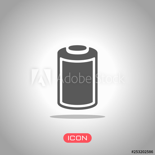 500x500 Full Battery, Technology Icon Icon Under Spotlight Gray