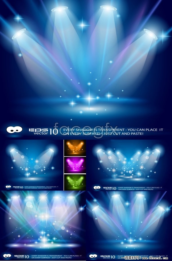 600x912 Stage Blue Spotlight Background Vector Map Over Millions Vectors