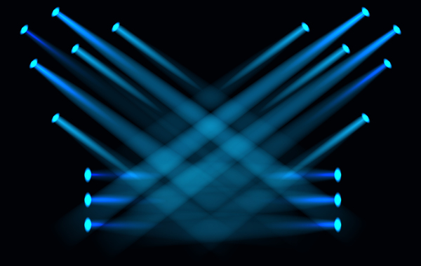 600x380 Stage Light Effect Spotlight Vector Illustration Free Download