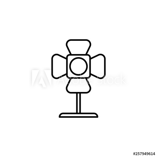 500x500 Spotlight Cinema Icon Simple Thin Line, Outline Vector Of Movie