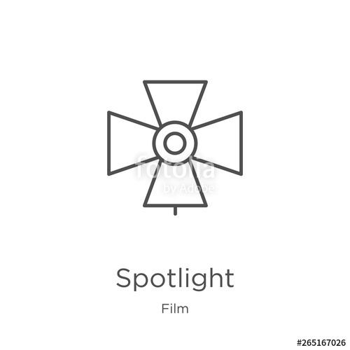500x500 Spotlight Icon Vector From Film Collection Thin Line Spotlight