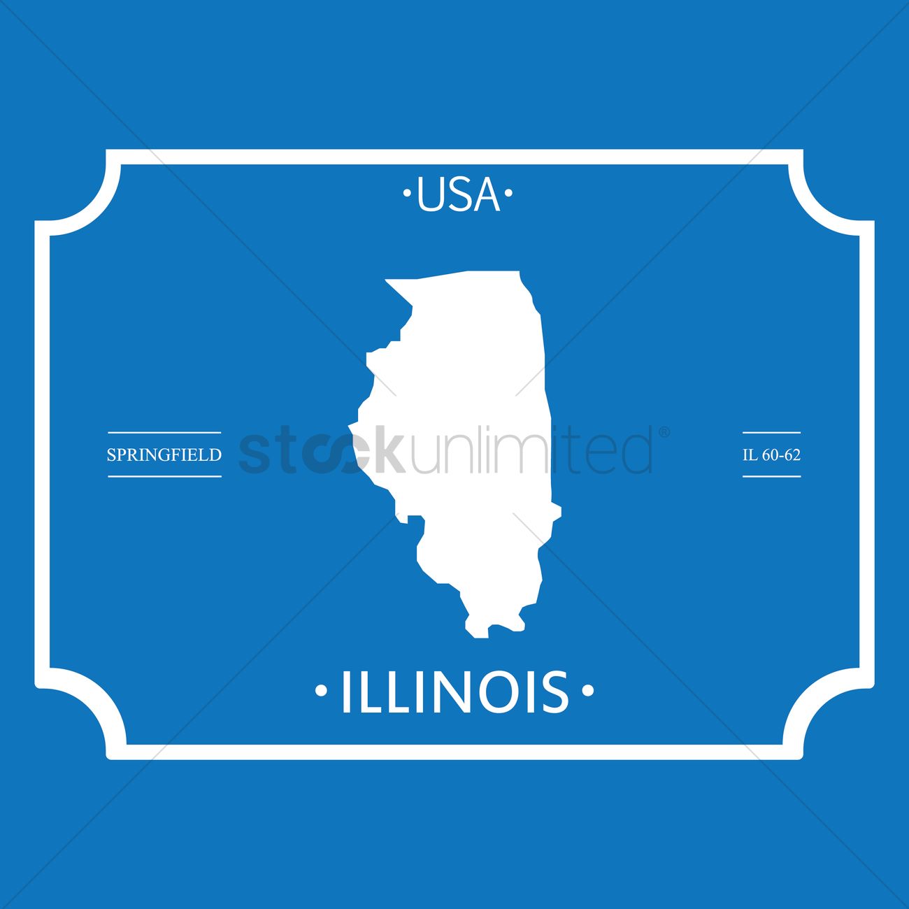 1300x1300 Illinois Map Vector Image