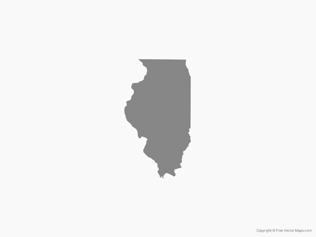 460x345 Vector Map Of Illinois