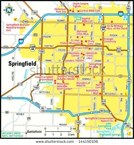 435x470 Springfield Mo City Map