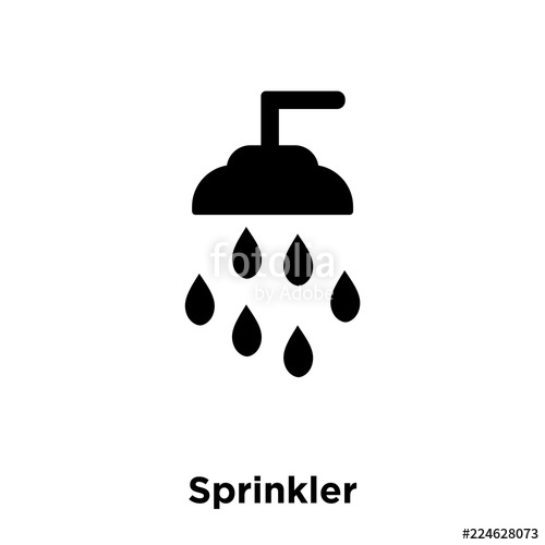 500x500 Sprinkler Icon Vector Isolated On White Background, Logo Concept