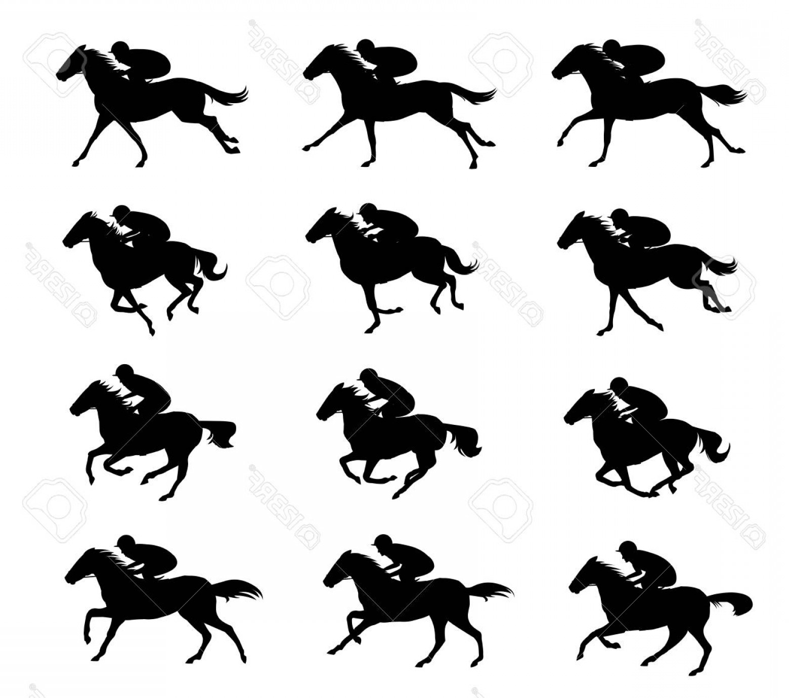 1560x1380 Photostock Vector Horse Run Cycle Animation Sprite Sheet Horse