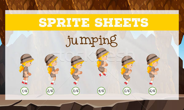 600x358 Sprite Sheet Girl Jumping Vector Illustration Daniel Cole