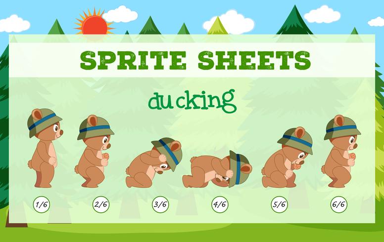 776x490 Sprite Sheets Bear Ducking