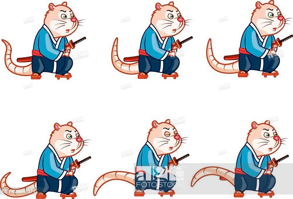 1026x700 Vector Illustration Of Sprite Sheet For Game Character Animation