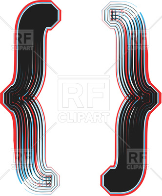 332x400 Surly Brackets Or Squiggle Brackets Vector Image Of Signs, Symbols