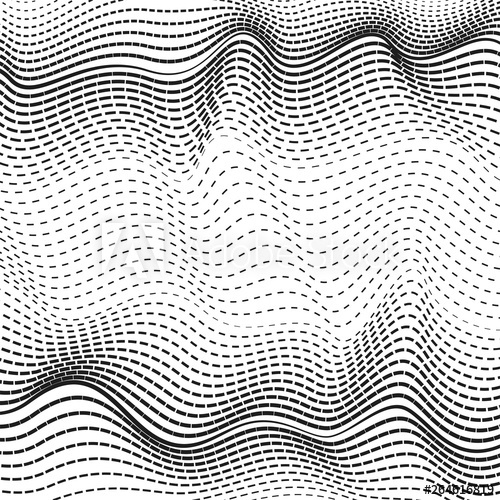 500x500 Waving Dotted Lines Black And White Modern Conceptual Design