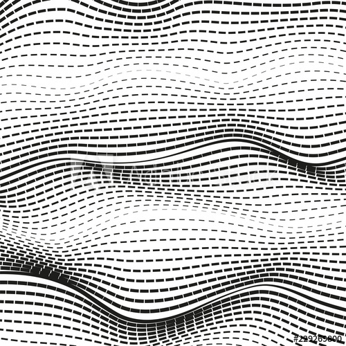 500x500 Waving Dotted Lines Vector Squiggle Lines, Optical Effect