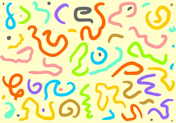 Random Colorful Squiggle Pattern Vector 700x490 Random Colorful Squiggle Pattern Vector