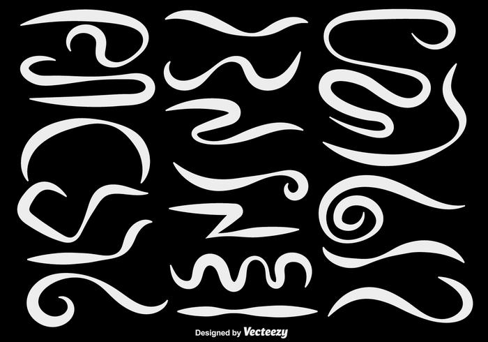 Vector Set Of White Hand Drawn Squiggles 700x490 Vector Set Of White Hand Drawn Squiggles